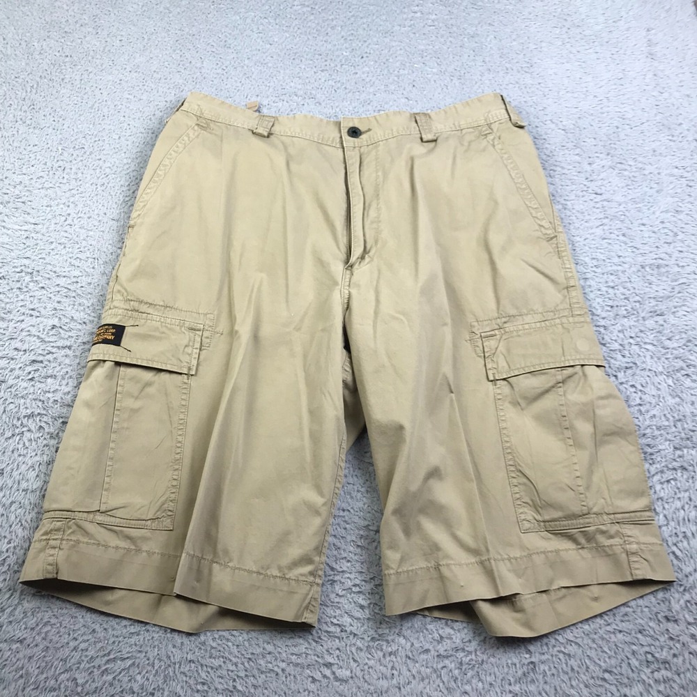 Polo Jeans Co Ralph Lauren Shorts Mens 34 Khaki Cargo 12" Miliary Surplus